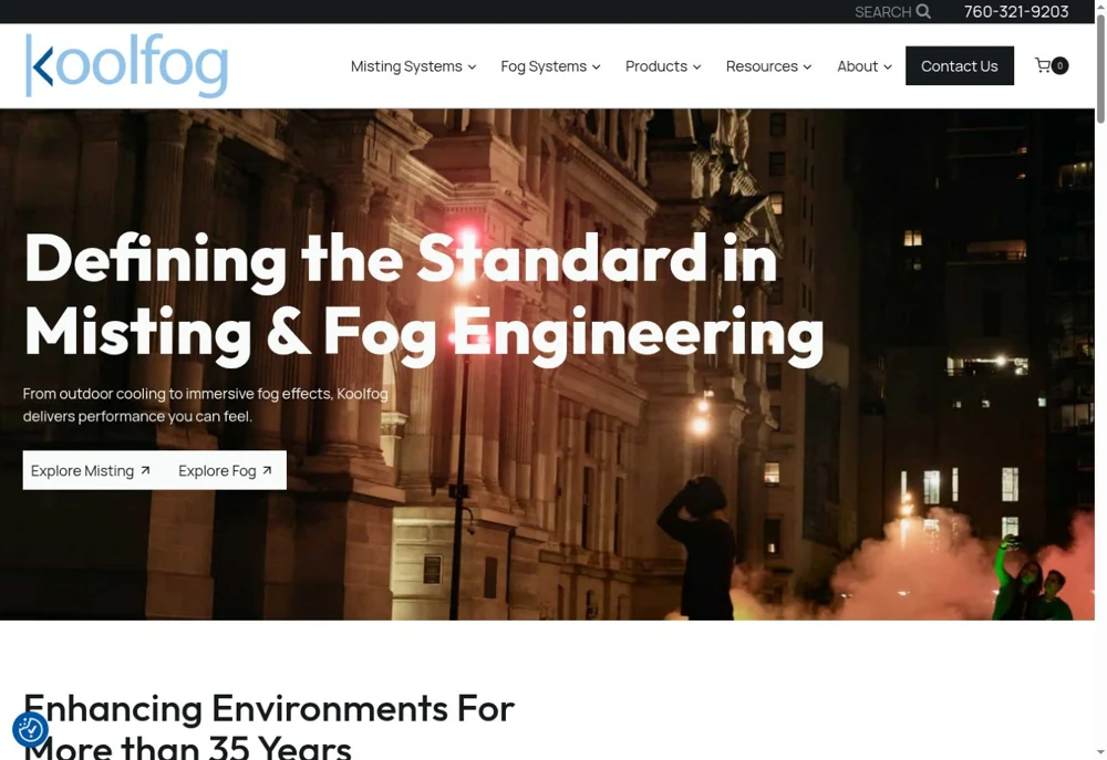 Koolfog website developed by Awais