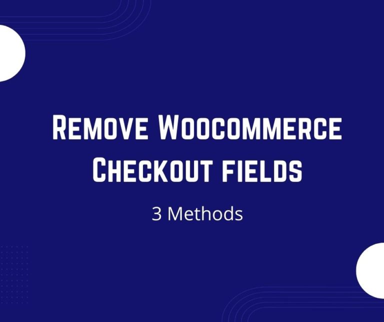 Remove fields from woocommerce checkout