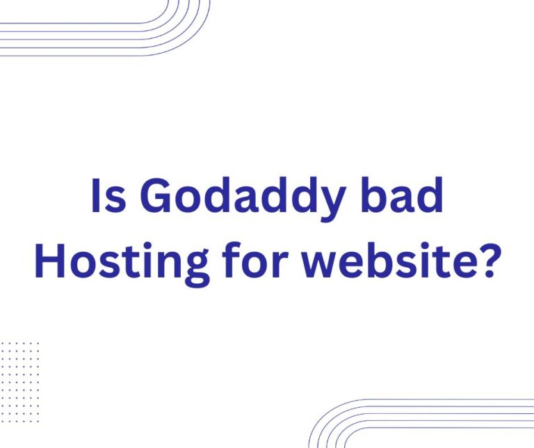 Godaddy for website performance